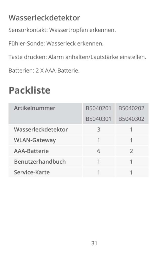 Beschreibung der GoveeLife Smart Wassermelder WLAN mit Gateway H5040