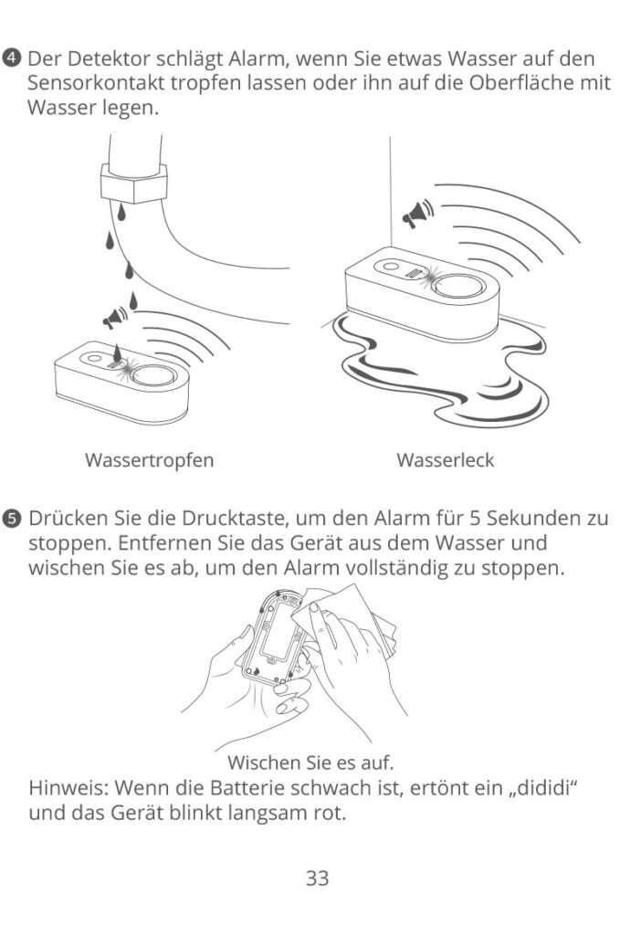 Beschreibung der GoveeLife Smart Wassermelder WLAN mit Gateway H5040