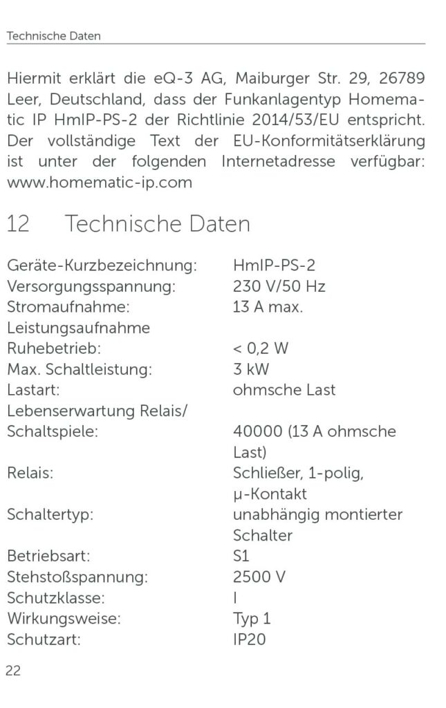 Anleitung Homematic Steckdose HmIP-PS-2