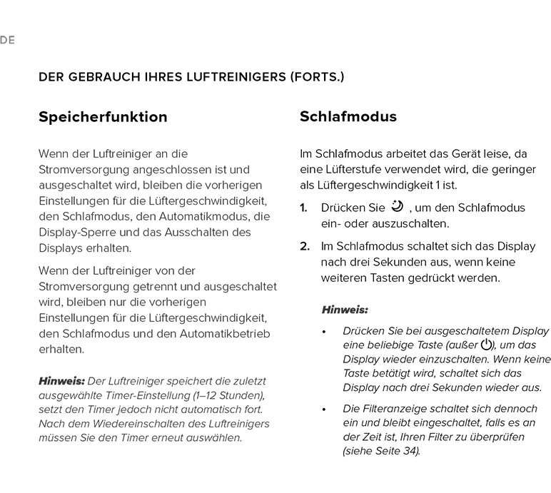 Benutzerhandbuch für LEVOIT Core 300S Luftreiniger