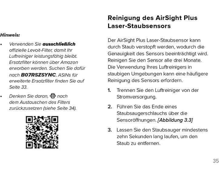 Benutzerhandbuch für LEVOIT Core 300S Luftreiniger