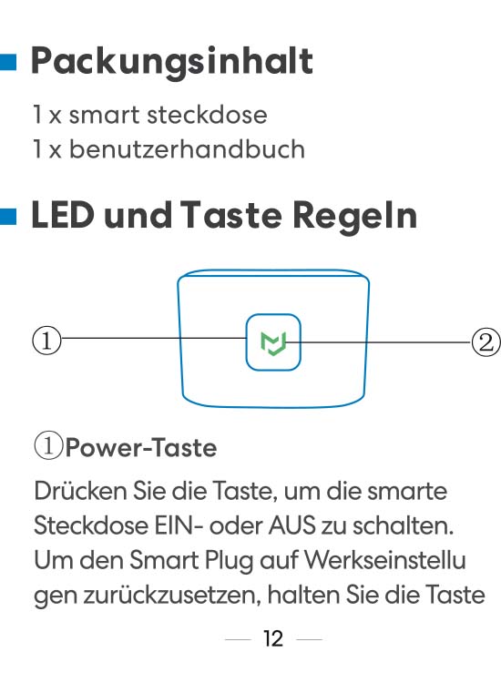 Benutzerhandbuch für Meross WLAN Smart Steckdose