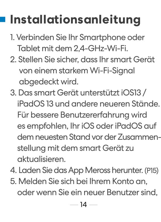 Benutzerhandbuch für Meross WLAN Smart Steckdose