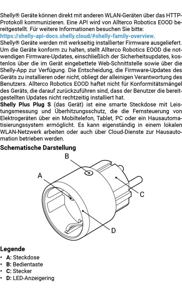 Benutzerhandbuch für Shelly Plus Plug S Steckdose