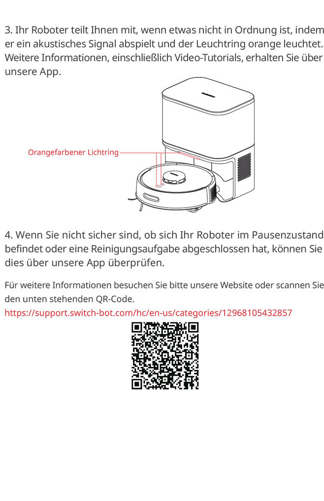 Benutzerhandbuch für SwitchBot Minisaugroboter K10+