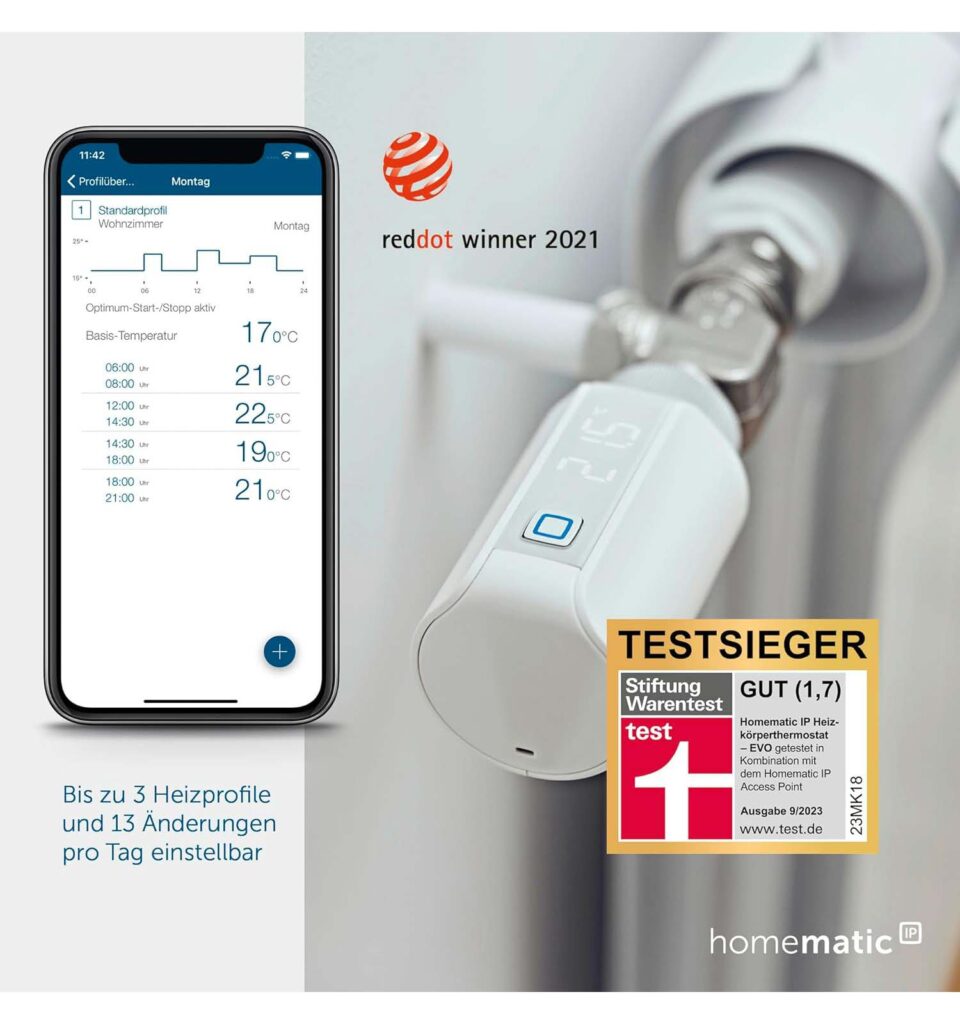 Homematic IP Smart Home Heizkörperthermostat Evo