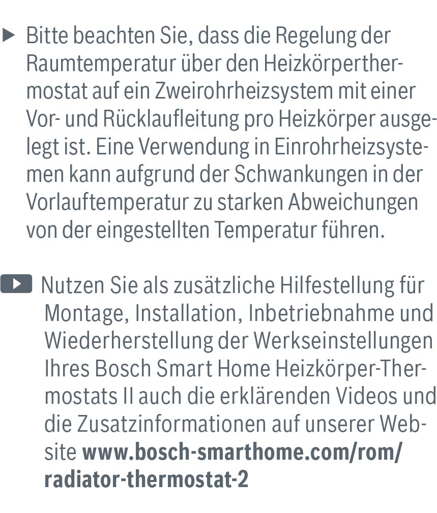 Montageanleitung für Bosch Smart Home Heizkörperthermostat II