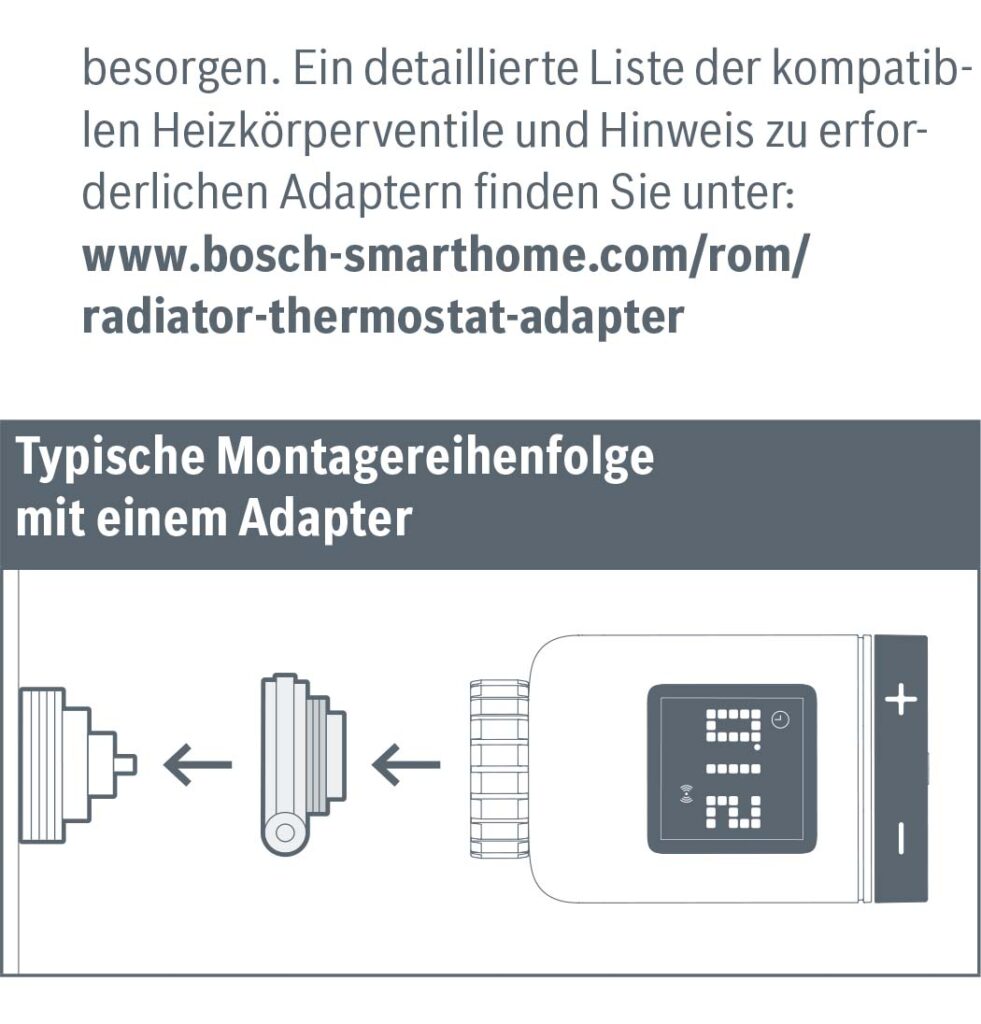 Anleitung Bosch Smartes Heizkörper-Thermostat II