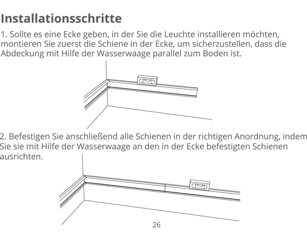 Montageanleitung für Govee RGBIC LED Strip 5m mit Abdeckung