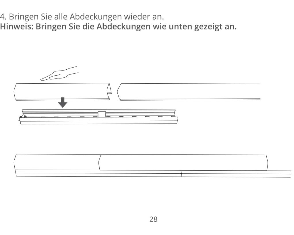 Anleitung für Govee Strip mit Abdeckung