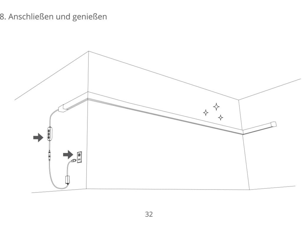 Anleitung für Govee Strip mit Abdeckung