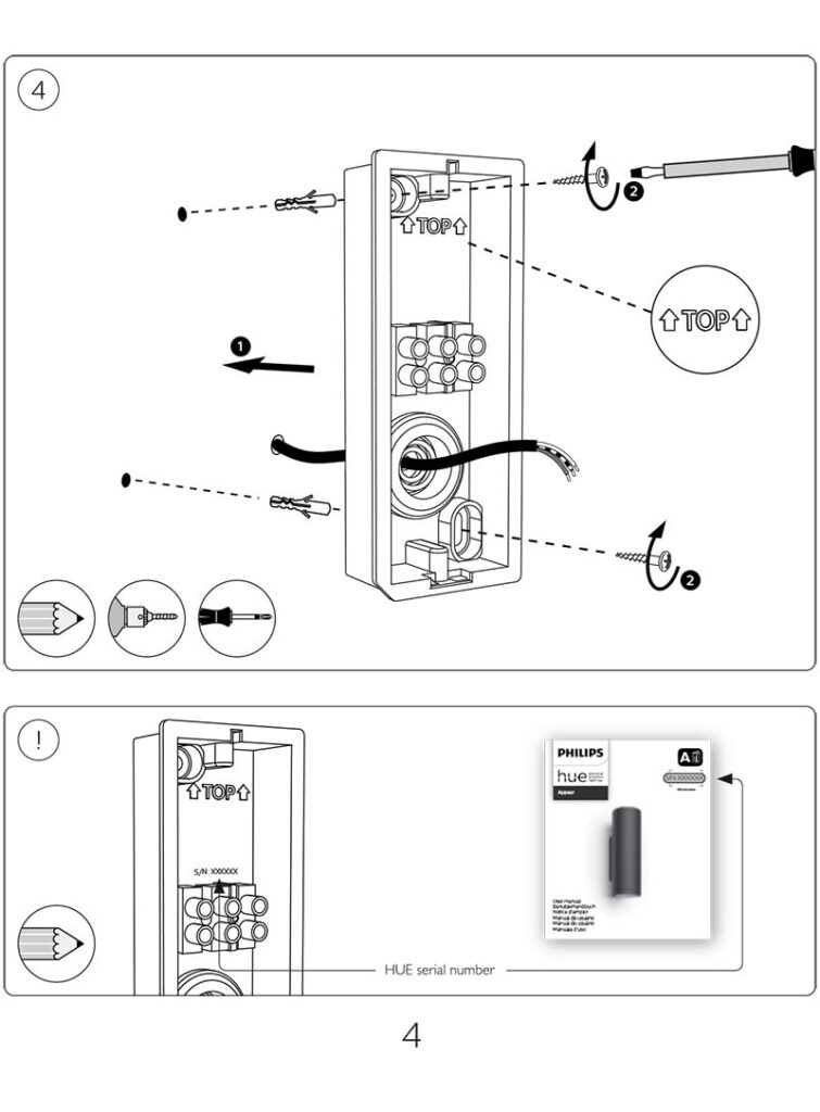 Montageanleitung für Philips Hue Appear Wandleuchte