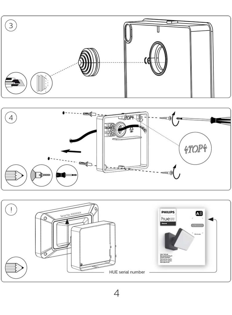 Montageanleitung für Philips Hue Discover Wandleuchte