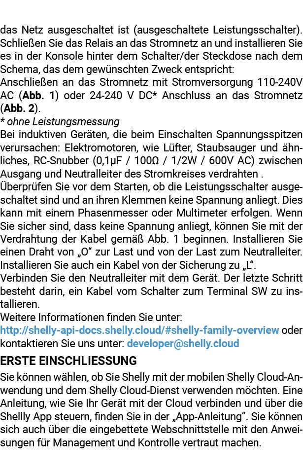 Montageanleitung für Shelly Plus 1PM