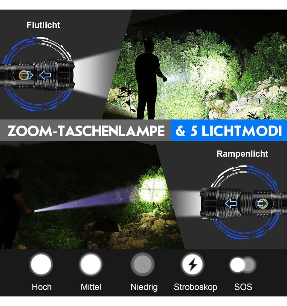 Shadowhawk Taschenlampe S1915 20000lm