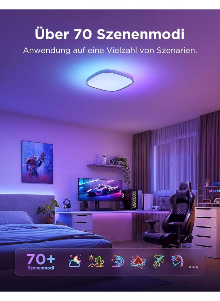 Govee Quadratische Deckenlampe H60A4 Szenenmodi