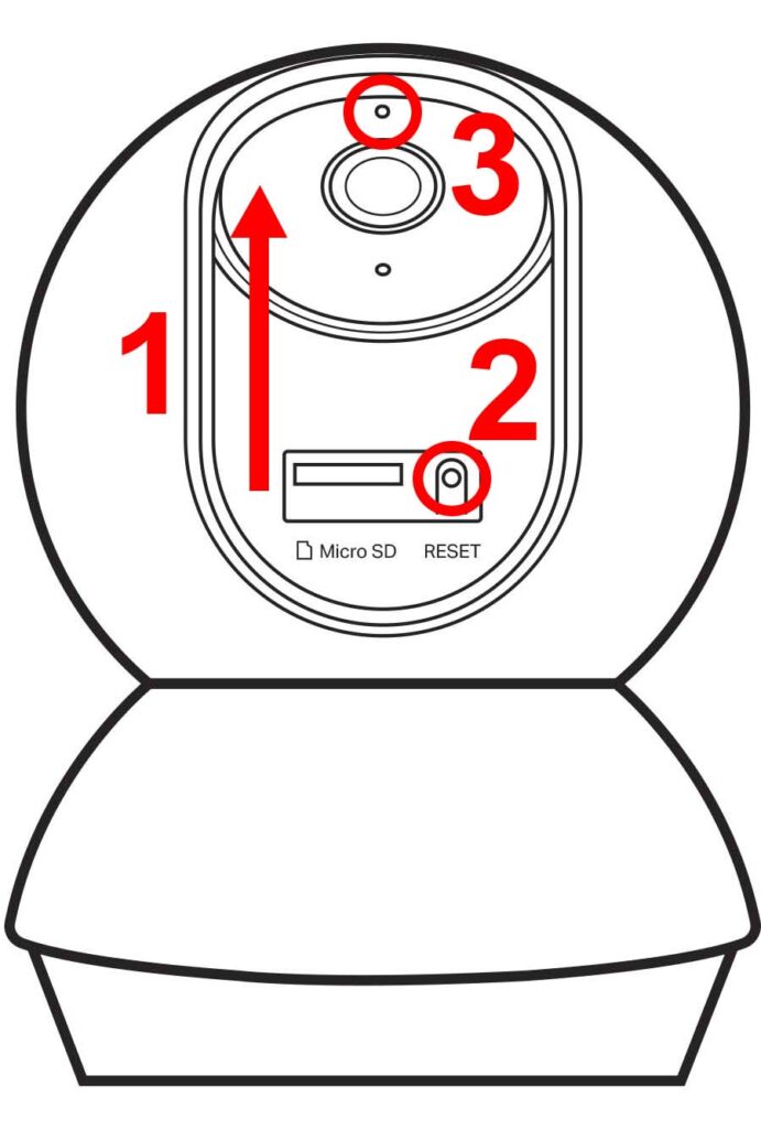 Tapo C200C Zurücksetzen Reset Überwachungskamera
