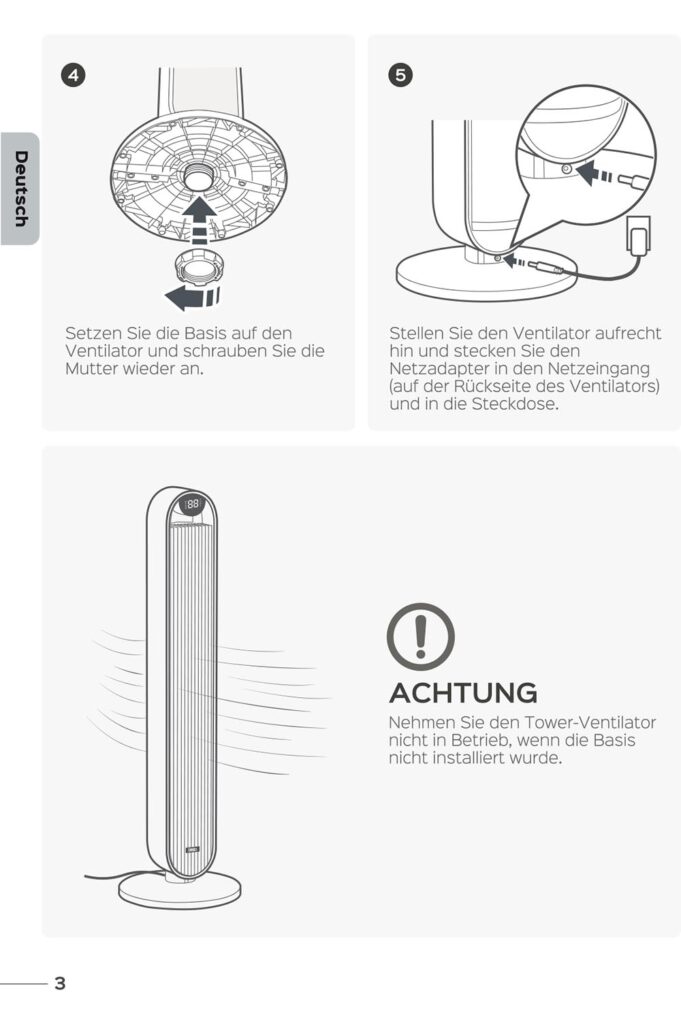 Benutzerhandbuch für Dreo Ventilator Pilot Max S DR-HTF004S